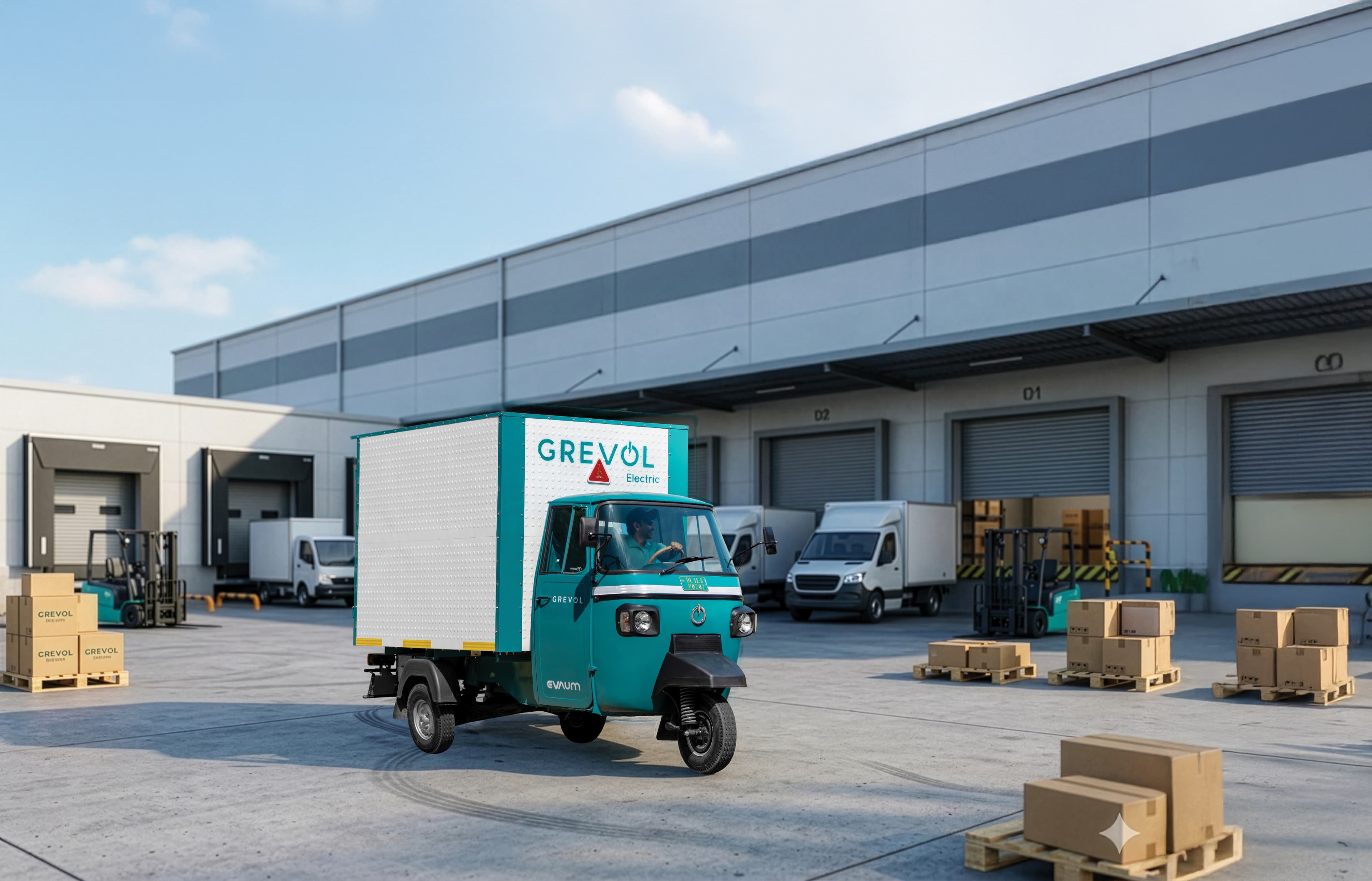 Grevol cargo vehicles in warehouse