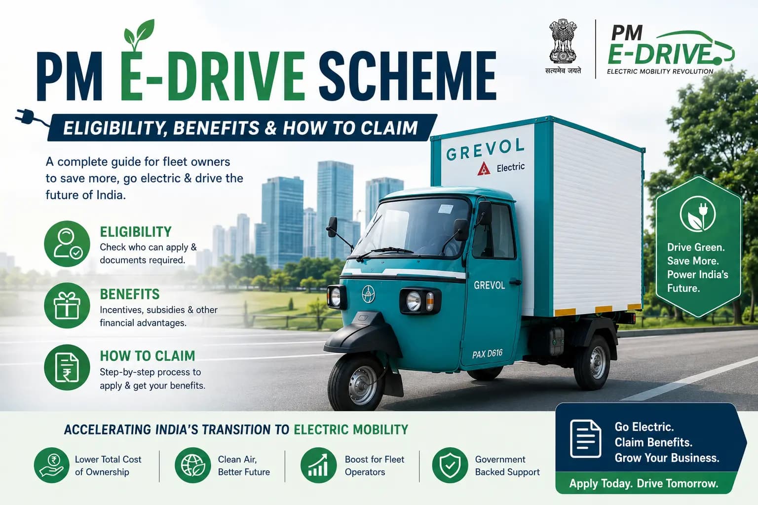 PM E-DRIVE Scheme — Eligibility, Benefits & How to Claim